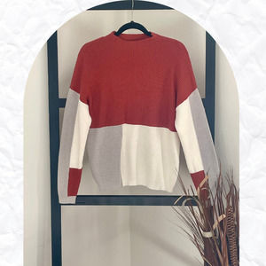 Small Women's Soft and Cozy Colorblock Oversized Sweater